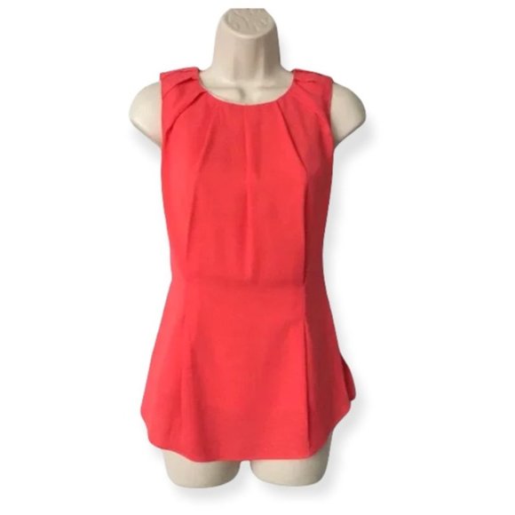 VERO MODA ASOS Orange Beige Layered Chiffon Sleeveless Top - Picture 2 of 7